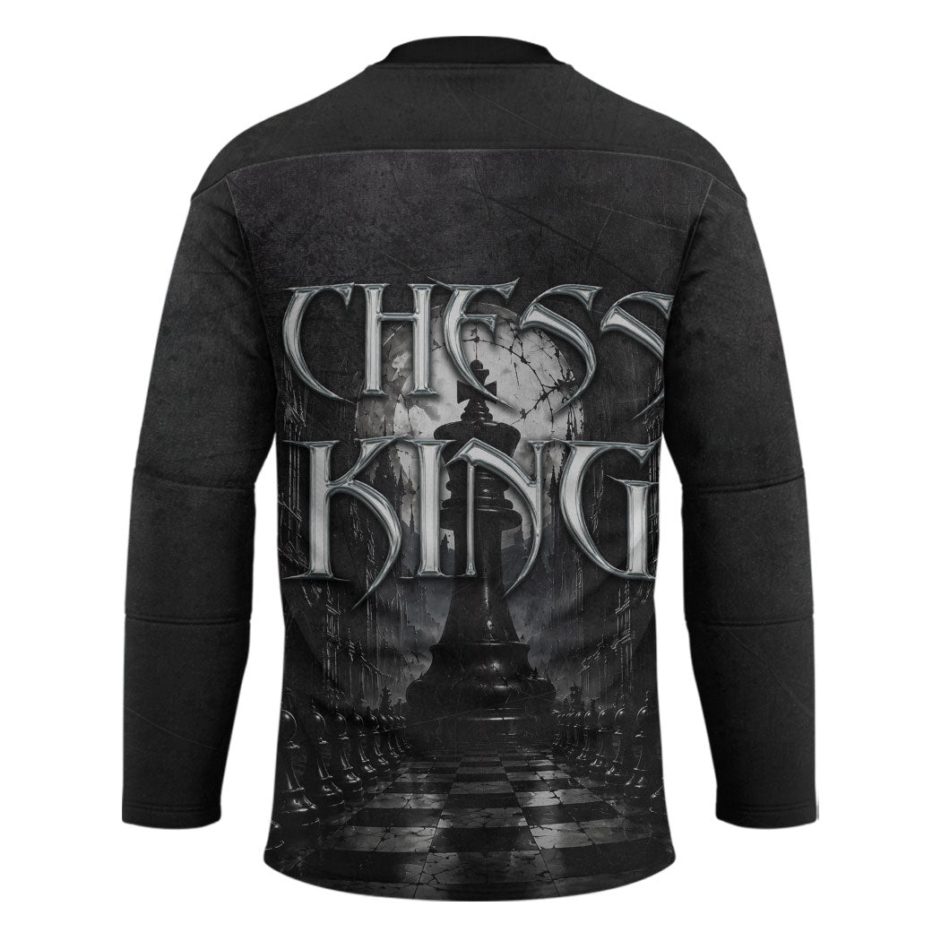 Chess King Hockey Jersey Strategic Board Game Gothic Dark Fantasy
