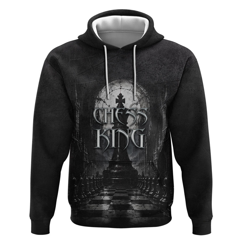 Chess King Hoodie Strategic Board Game Gothic Dark Fantasy