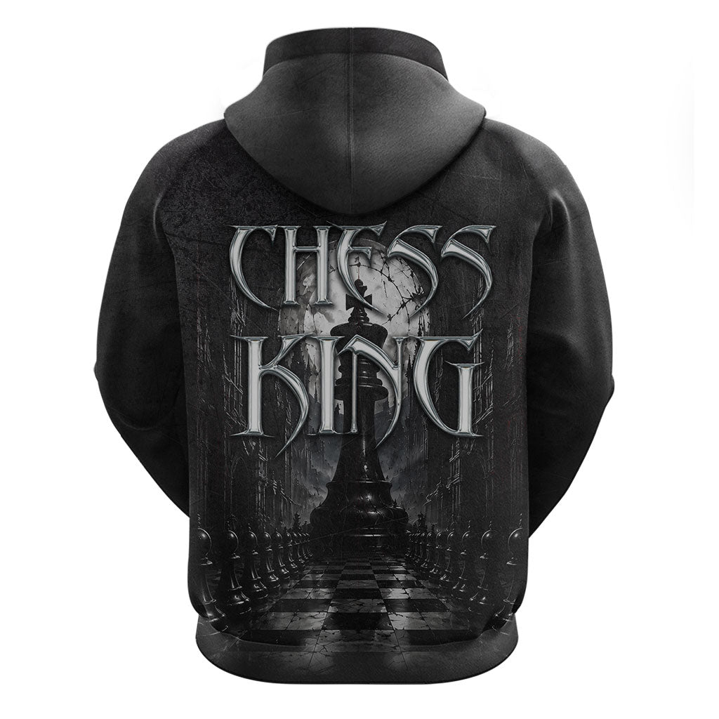 Chess King Hoodie Strategic Board Game Gothic Dark Fantasy