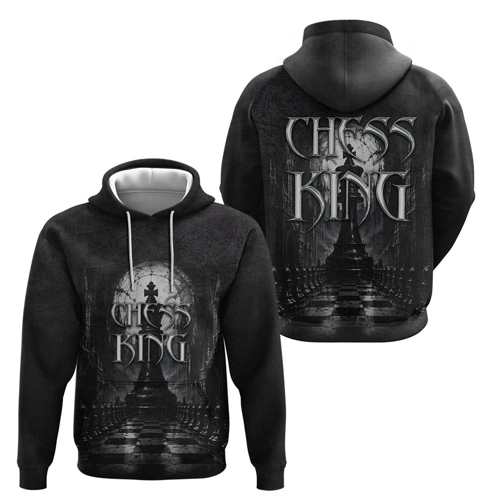 Chess King Hoodie Strategic Board Game Gothic Dark Fantasy