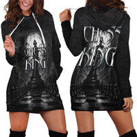 Chess King Hoodie Dress Strategic Board Game Gothic Dark Fantasy