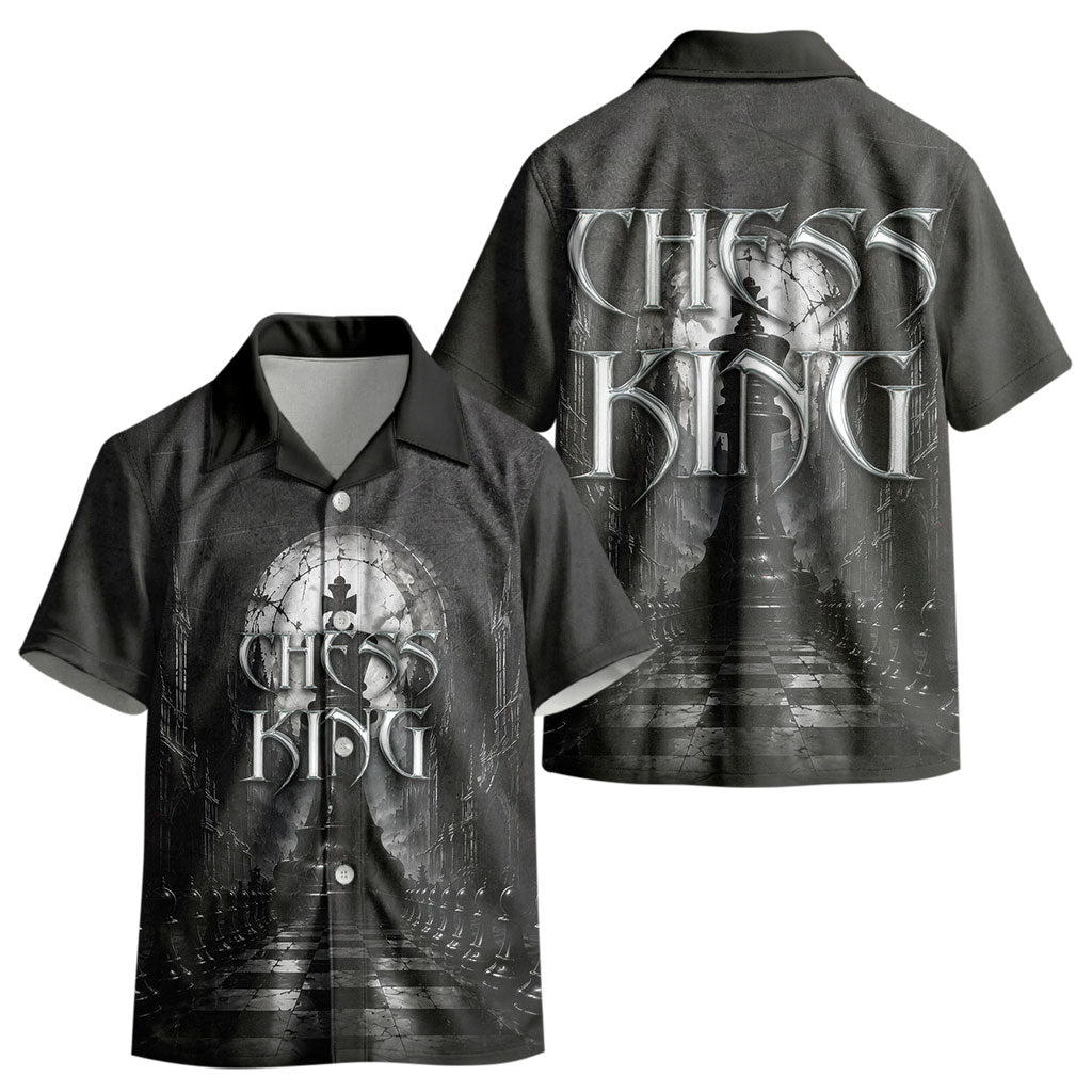 Chess King Kid Hawaiian Shirt Strategic Board Game Gothic Dark Fantasy