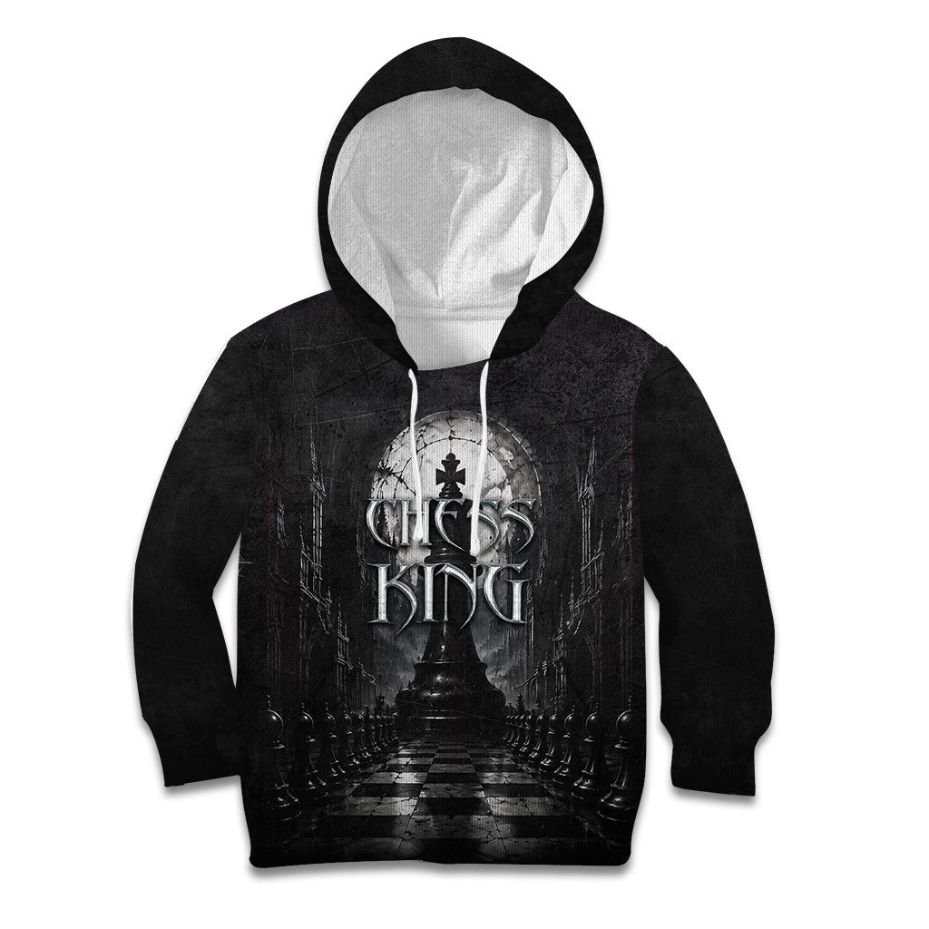 Chess King Kid Hoodie Strategic Board Game Gothic Dark Fantasy