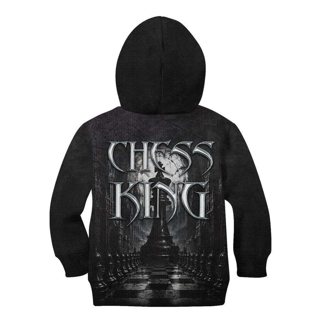 Chess King Kid Hoodie Strategic Board Game Gothic Dark Fantasy