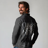 Chess King Long Sleeve Polo Shirt Strategic Board Game Gothic Dark Fantasy