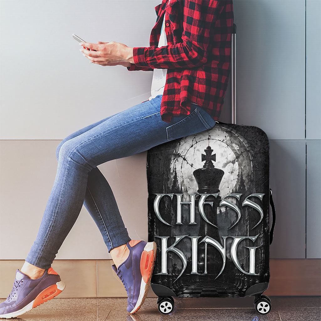 Chess King Luggage Cover Strategic Board Game Gothic Dark Fantasy