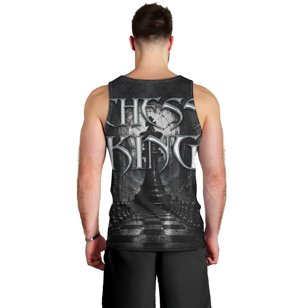 Chess King Men Tank Top Strategic Board Game Gothic Dark Fantasy