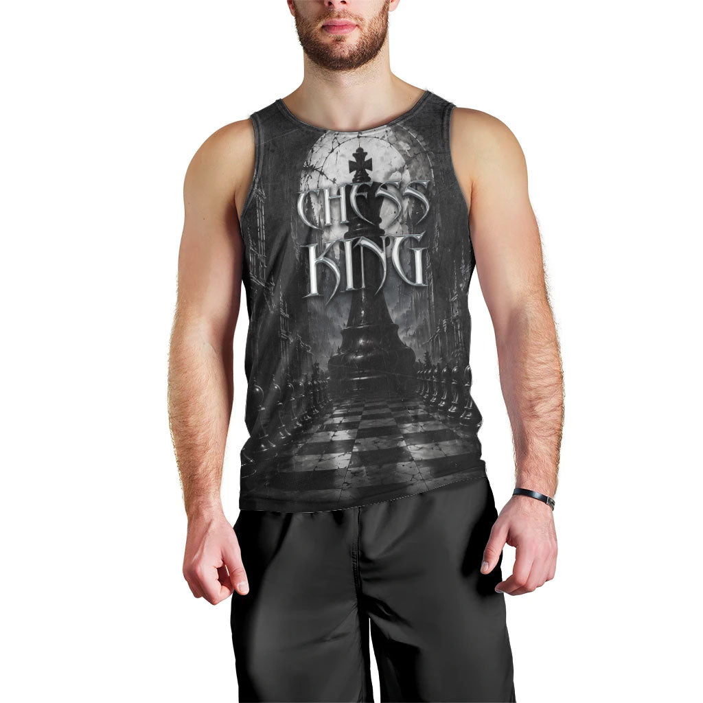 Chess King Men Tank Top Strategic Board Game Gothic Dark Fantasy