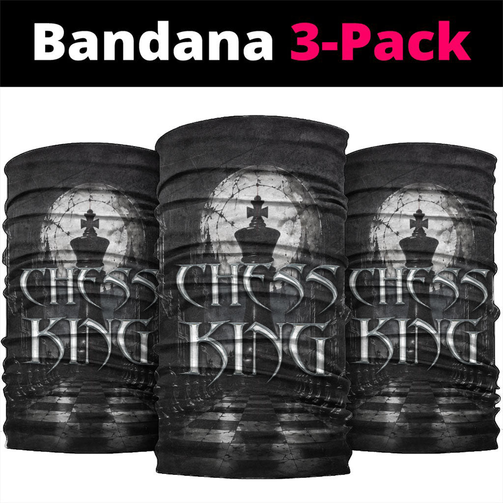 Chess King Neck Gaiter Strategic Board Game Gothic Dark Fantasy