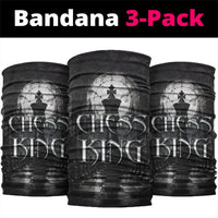 Chess King Neck Gaiter Strategic Board Game Gothic Dark Fantasy