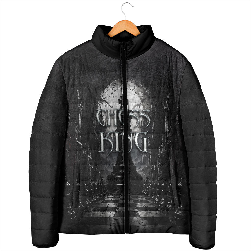 Chess King Padded Jacket Strategic Board Game Gothic Dark Fantasy