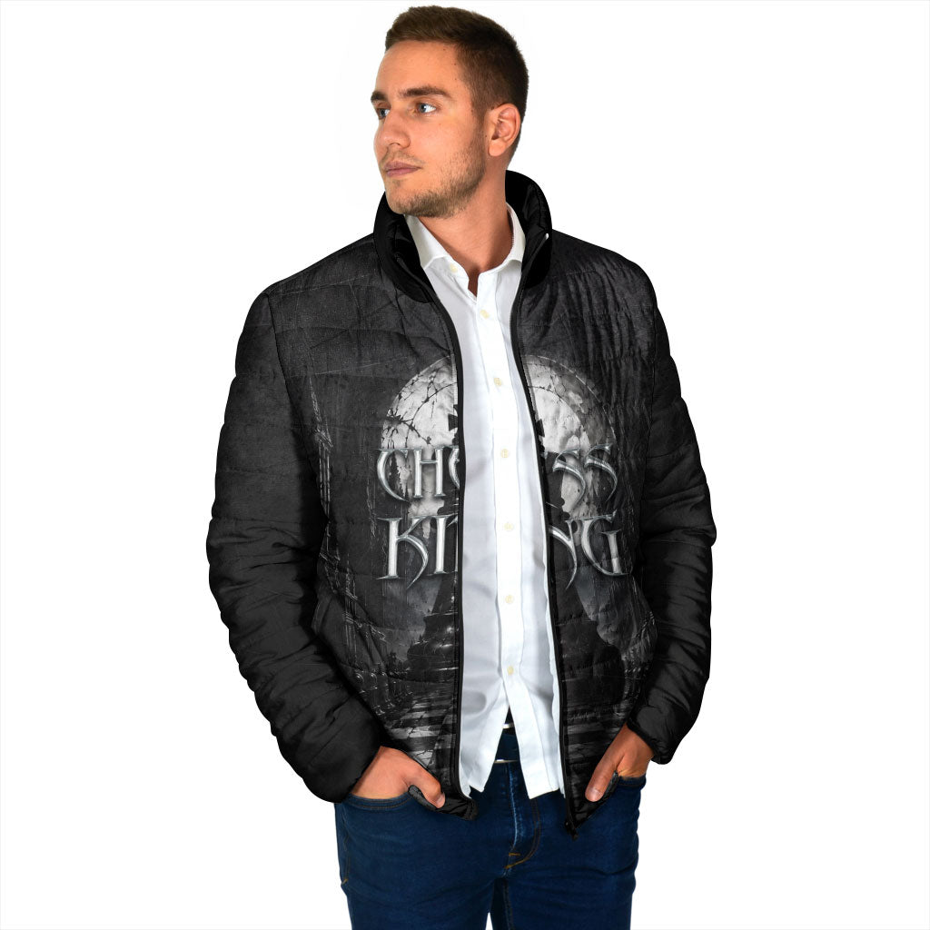 Chess King Padded Jacket Strategic Board Game Gothic Dark Fantasy