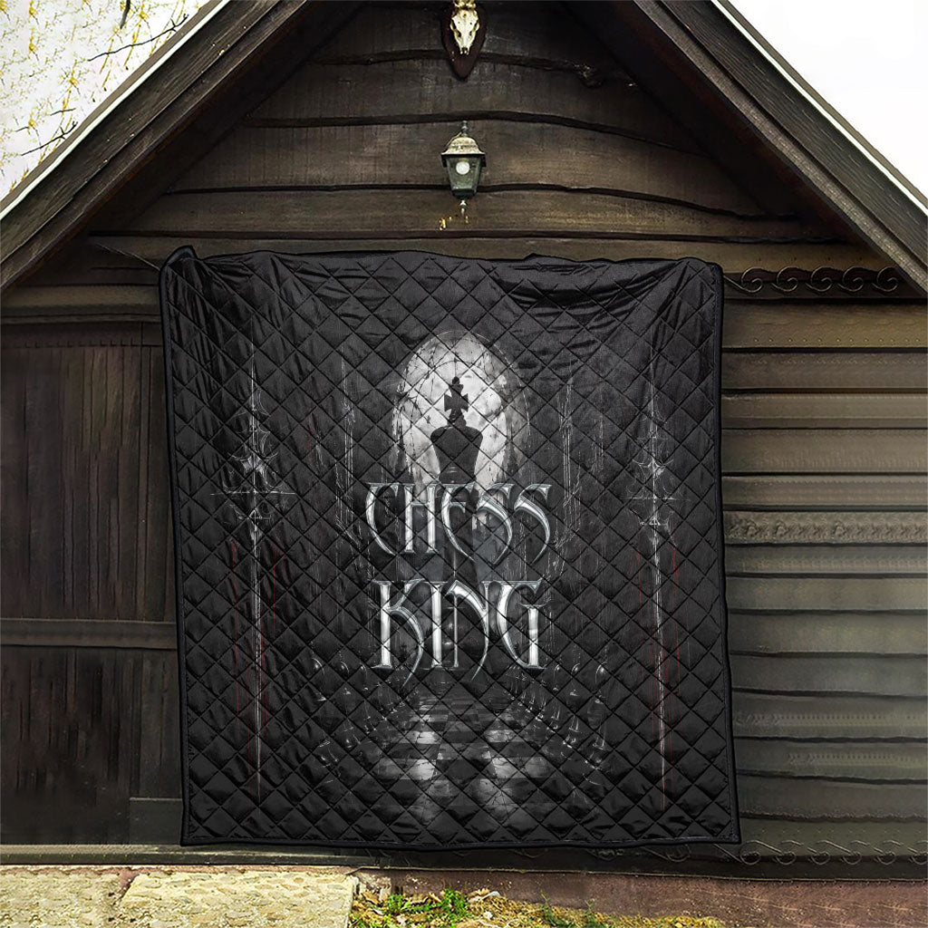 Chess King Quilt Strategic Board Game Gothic Dark Fantasy