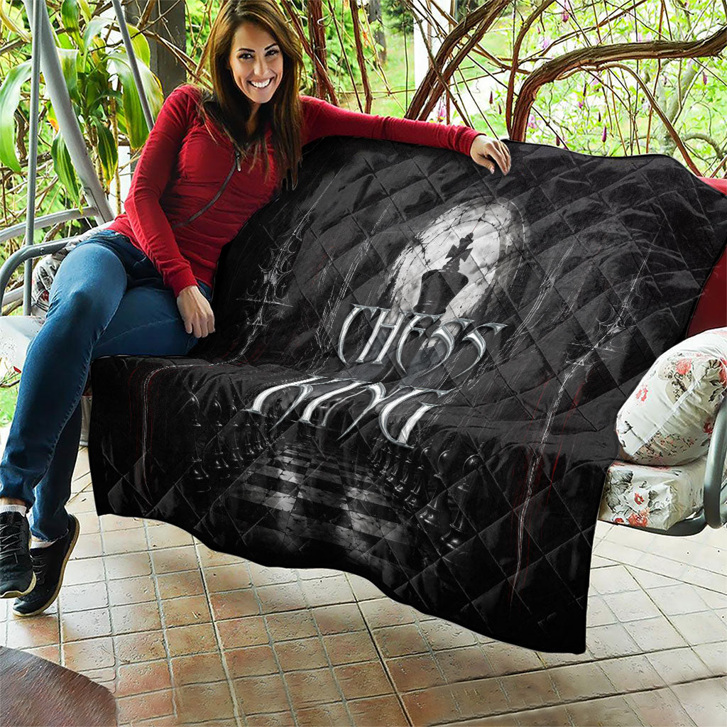 Chess King Quilt Strategic Board Game Gothic Dark Fantasy