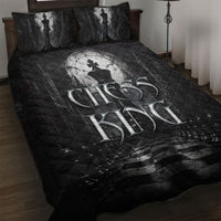 Chess King Quilt Bed Set Strategic Board Game Gothic Dark Fantasy