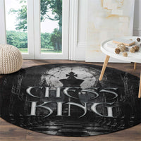 Chess King Round Carpet Strategic Board Game Gothic Dark Fantasy