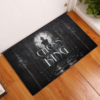 Chess King Rubber Doormat Strategic Board Game Gothic Dark Fantasy