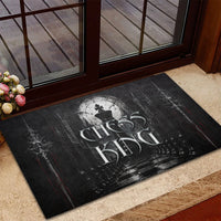 Chess King Rubber Doormat Strategic Board Game Gothic Dark Fantasy