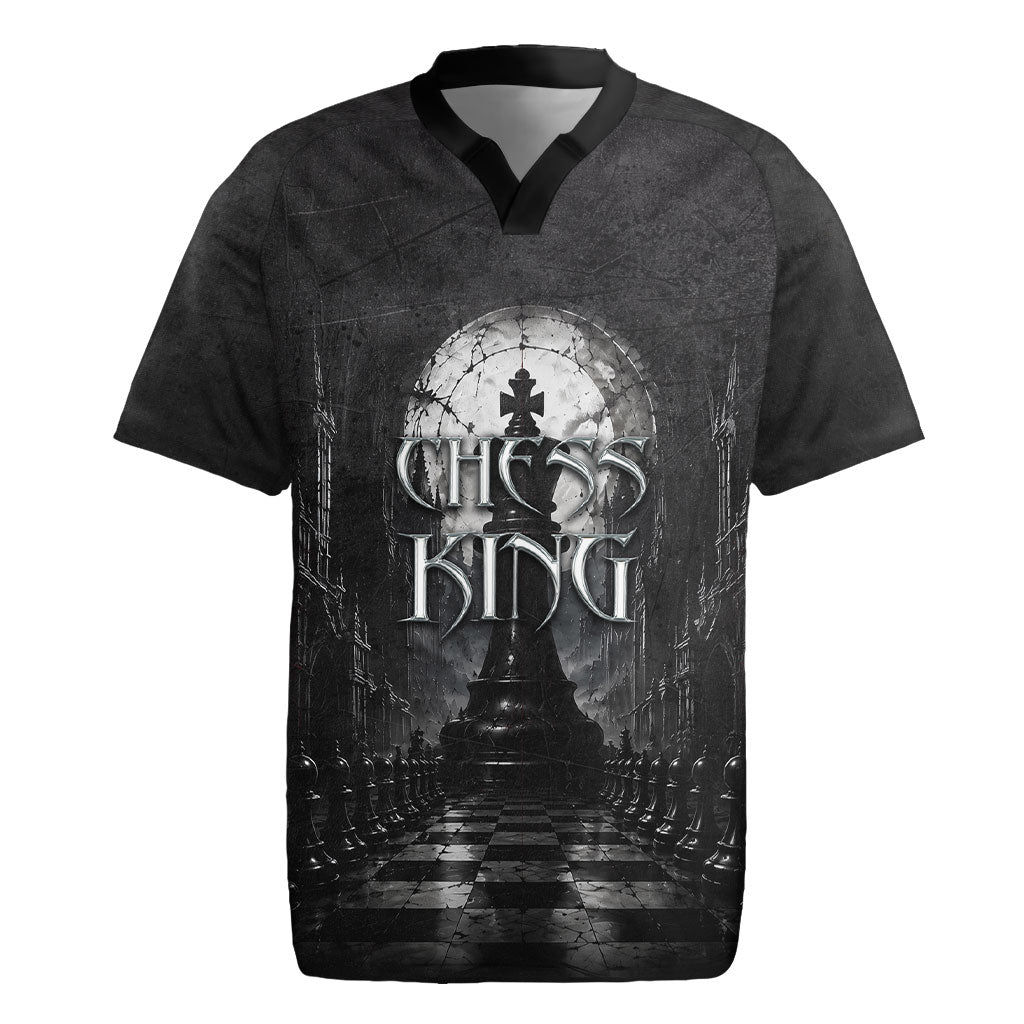 Chess King Rugby Jersey Strategic Board Game Gothic Dark Fantasy