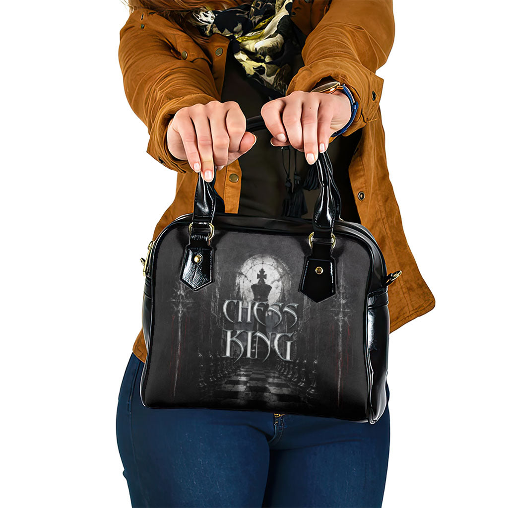 Chess King Shoulder Handbag Strategic Board Game Gothic Dark Fantasy