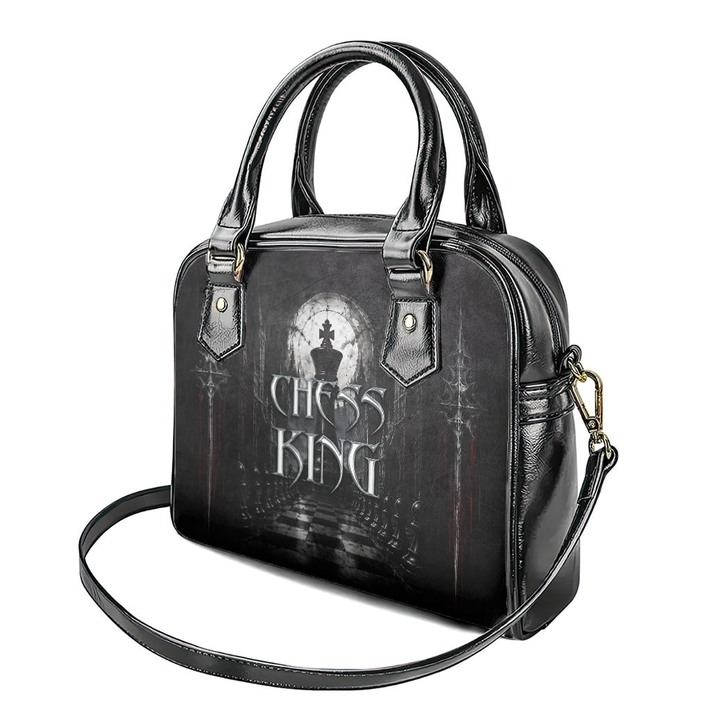 Chess King Shoulder Handbag Strategic Board Game Gothic Dark Fantasy