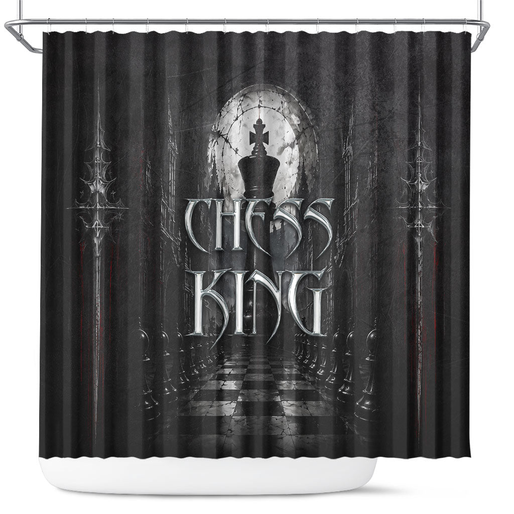 Chess King Shower Curtain Strategic Board Game Gothic Dark Fantasy