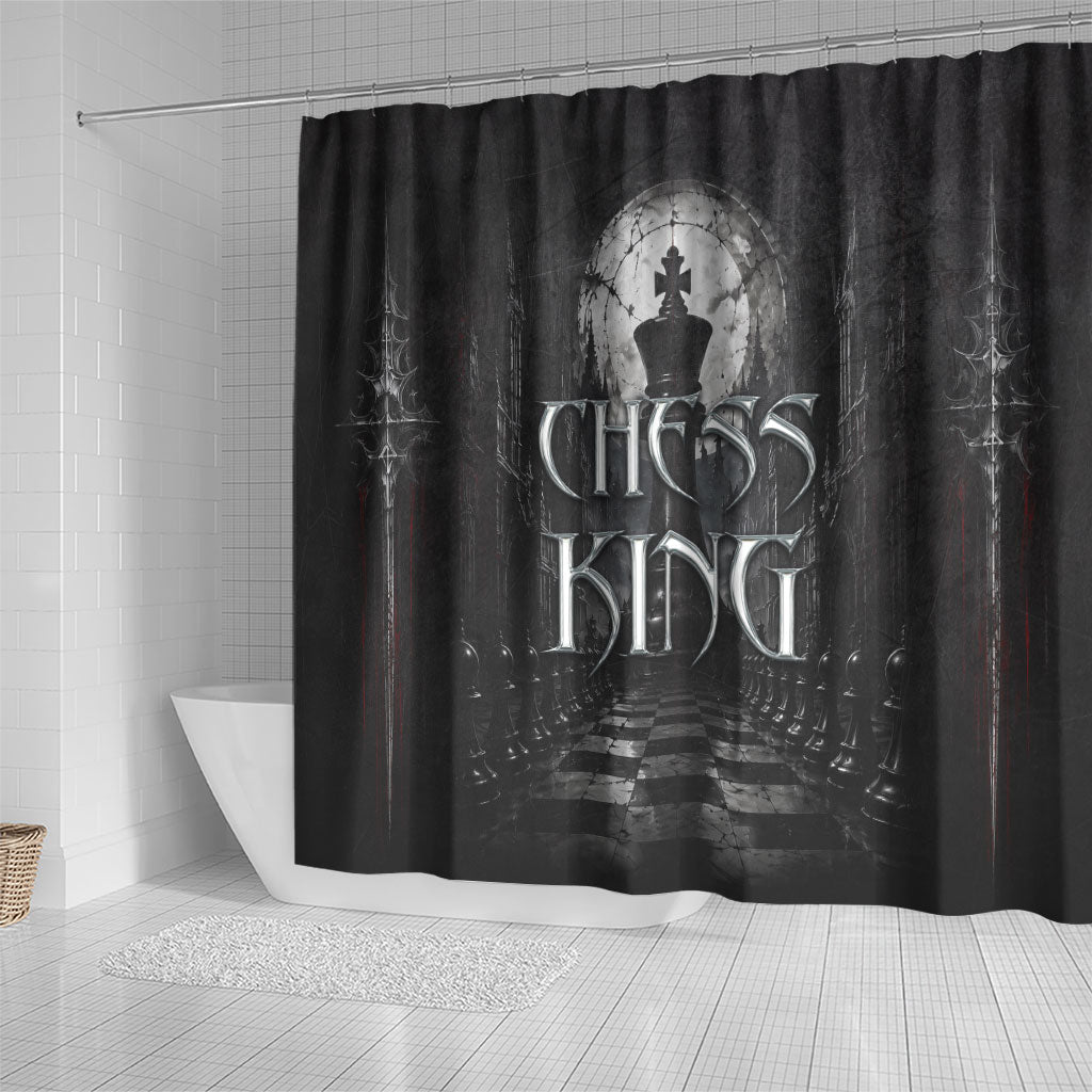Chess King Shower Curtain Strategic Board Game Gothic Dark Fantasy