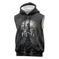 Chess King Sleeveless Hoodie Strategic Board Game Gothic Dark Fantasy