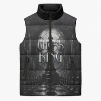 Chess King Sleeveless Puffer Jacket Strategic Board Game Gothic Dark Fantasy