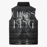 Chess King Sleeveless Puffer Jacket Strategic Board Game Gothic Dark Fantasy