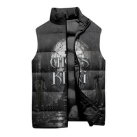 Chess King Sleeveless Puffer Jacket Strategic Board Game Gothic Dark Fantasy