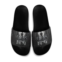 Chess King Slide Sandals Strategic Board Game Gothic Dark Fantasy