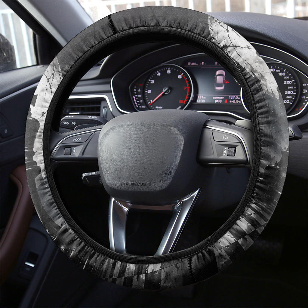 Chess King Steering Wheel Cover Strategic Board Game Gothic Dark Fantasy