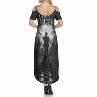 Chess King Summer Maxi Dress Strategic Board Game Gothic Dark Fantasy
