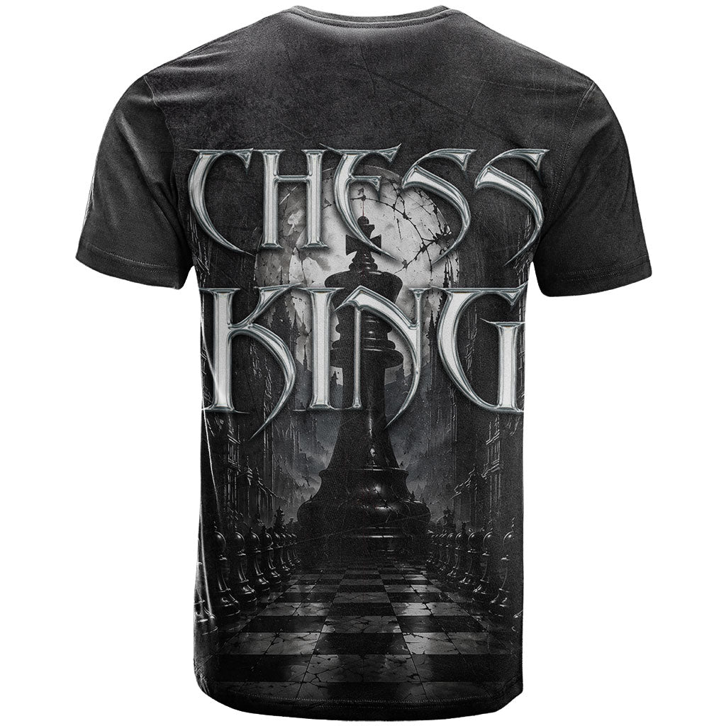 Chess King T Shirt Strategic Board Game Gothic Dark Fantasy