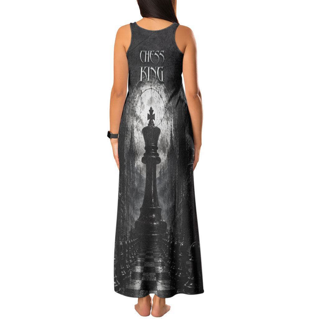 Chess King Tank Maxi Dress Strategic Board Game Gothic Dark Fantasy
