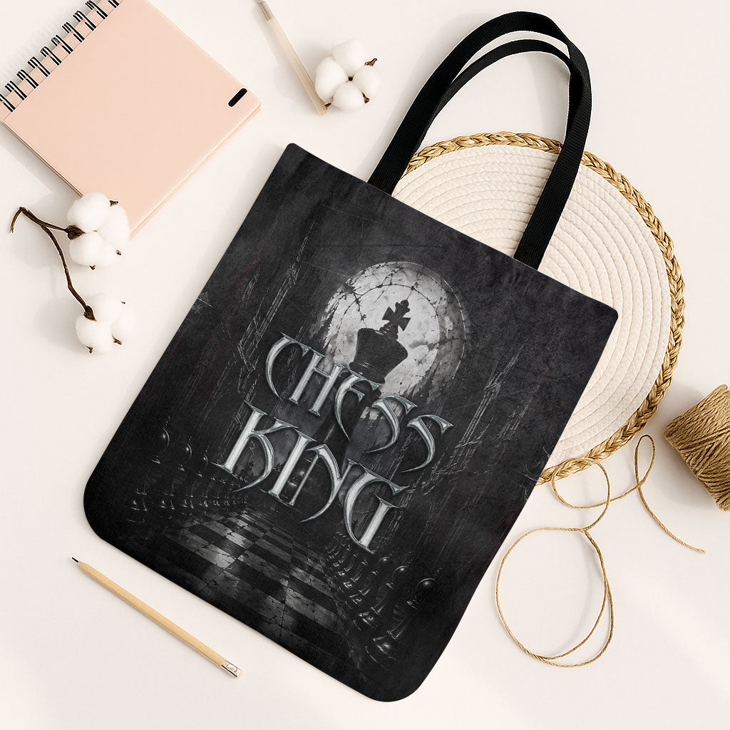 Chess King Tote Bag Strategic Board Game Gothic Dark Fantasy