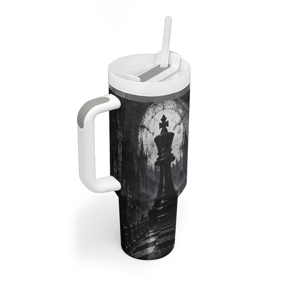 Chess King Tumbler With Handle Strategic Board Game Gothic Dark Fantasy