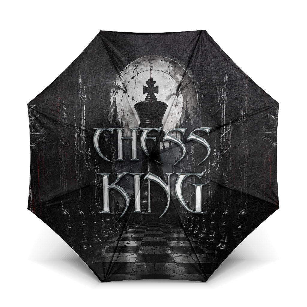 Chess King Umbrella Strategic Board Game Gothic Dark Fantasy
