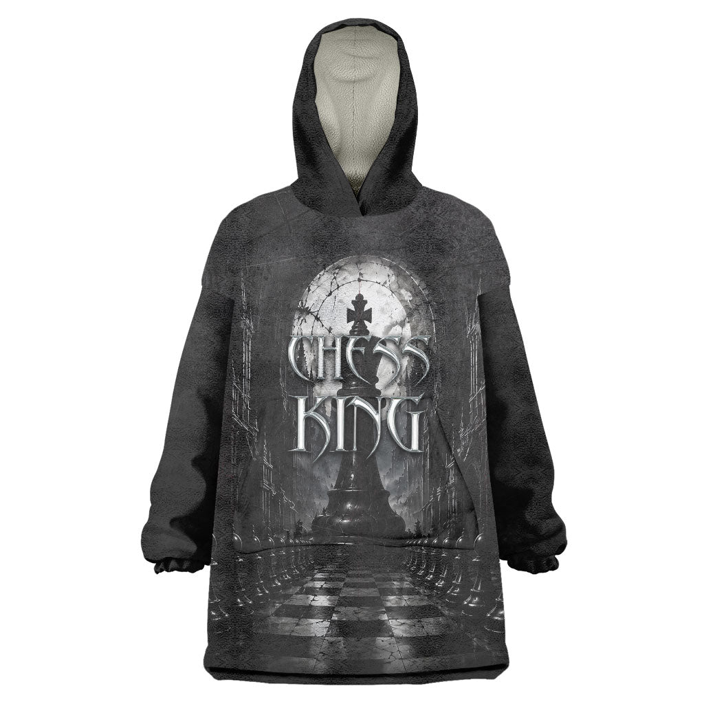 Chess King Wearable Blanket Hoodie Strategic Board Game Gothic Dark Fantasy