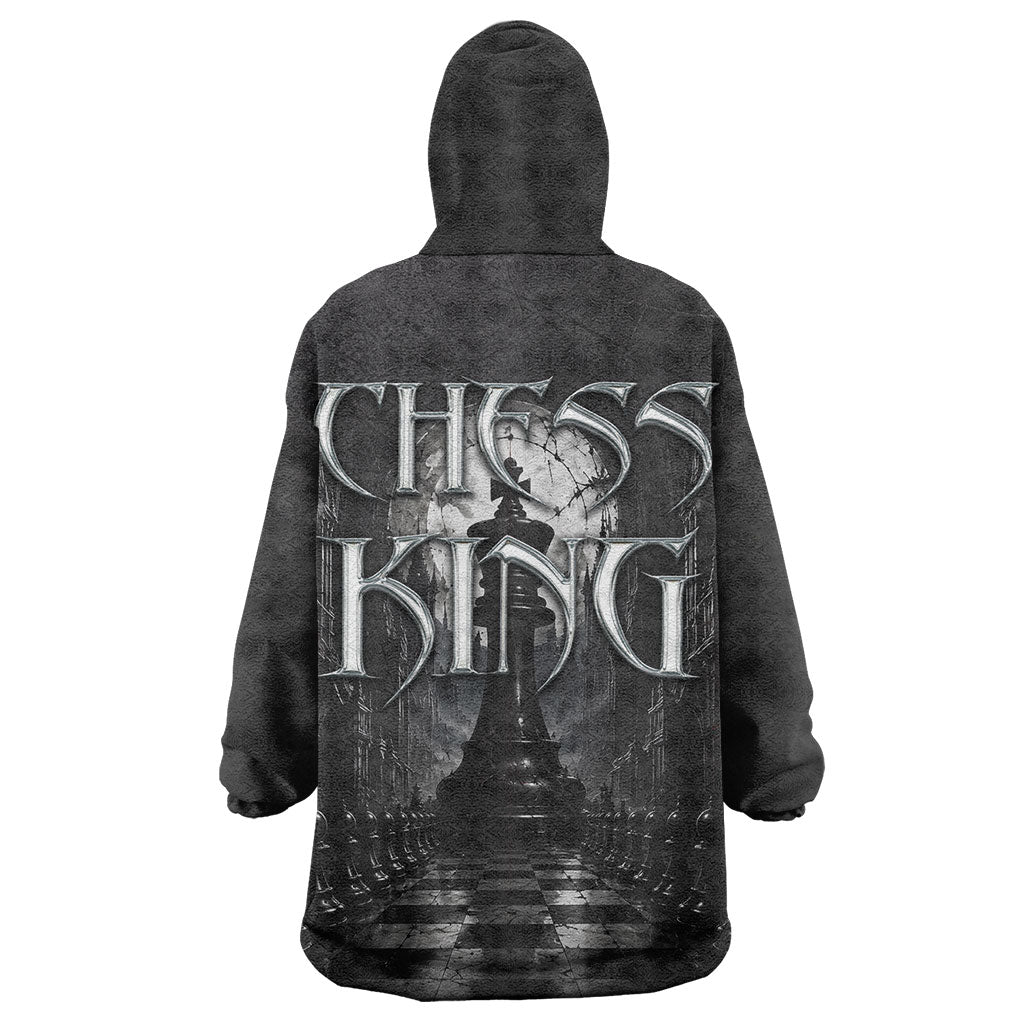 Chess King Wearable Blanket Hoodie Strategic Board Game Gothic Dark Fantasy