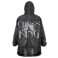 Chess King Wearable Blanket Hoodie Strategic Board Game Gothic Dark Fantasy