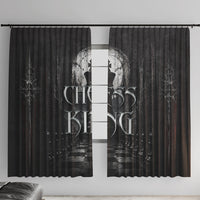 Chess King Window Curtain Strategic Board Game Gothic Dark Fantasy