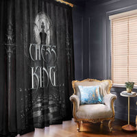 Chess King Window Curtain Strategic Board Game Gothic Dark Fantasy
