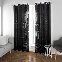 Chess King Window Curtain Strategic Board Game Gothic Dark Fantasy