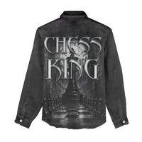 Chess King Women Casual Shirt Strategic Board Game Gothic Dark Fantasy