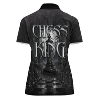 Chess King Women Polo Shirt Strategic Board Game Gothic Dark Fantasy