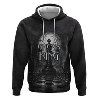 Chess King Zip Hoodie Strategic Board Game Gothic Dark Fantasy