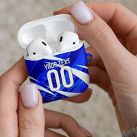 Personalized Uzbekistan Soccer Wolf Mascot AirPods Case Uzbekistan Football Dynamic Cartoon Geometric