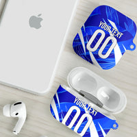Personalized Uzbekistan Soccer Wolf Mascot AirPods Case Uzbekistan Football Dynamic Cartoon Geometric